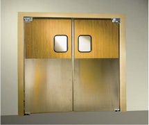 Chase Industries SCP8 - Medium Duty Impact Traffic Door - Double, 48"W, Beige, 12" Impact Plate