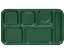 Carlisle 4398850 - Compartment Cafeteria Tray, Melamine, 10"Wx14-1/2"D, Right Hand Use, Forest Green