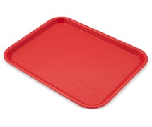 Carlisle CT101405 Cafe 10"x14" Fast Food Cafeteria Tray, Red, Case of 12