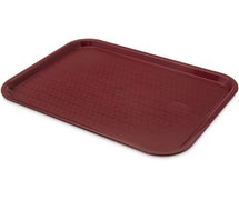 Carlisle CT121661 Cafe 12"x16" Fast Food Cafeteria Tray, Burgundy, Case of 12 