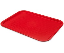 Carlisle CT121605 Cafe 12"x16" Fast Food Cafeteria Tray, Red, Case of 12 