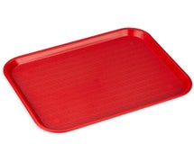 Carlisle CT141805 Cafe 14"x18" Fast Food Cafeteria Tray, Red, Case of 12
