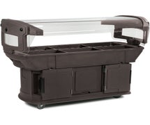 Carlisle 7711 Maximizer Portable Food Bar -  6 Full Food Pan Capacity - 72"W, Brown