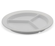 Dallasware Compartment Dinner Plate, 9" Diam., White