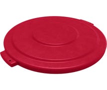 Carlisle 84103305 Bronco Trash Can Lid for 32-Gallon Round Containers, Red