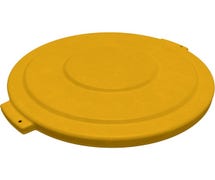 Carlisle 84103304 Bronco Trash Can Lid for 32-Gallon Round Containers, Yellow
