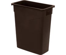 Carlisle 34202369 Trimline 23-Gallon Slim Rectangular Trash Can, Brown