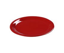 Carlisle 3300402 - Sierrus Melamine Round 9"Diam. Narrow Rim Plate, Red