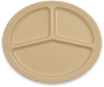 Carlisle KL102 -  Kingline Collection - 3-Compartment Plate - 10" Dia. - Case of 4 Dozen, Tan