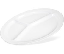 Carlisle KL102 -  Kingline Collection - 3-Compartment Plate - 10" Dia. - Case of 4 Dozen, White