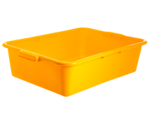 Carlisle N4401104 Comfort Curve Tote Box 20" x 15" x 7", Yellow, Per Dozen
