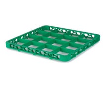 Carlisle RE16C09 OptiClean 16 Compartment Divided Glass Rack Extender 19.75" x 19.75" x 1.78", Green