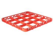 Carlisle RE16C24 OptiClean 16 Compartment Divided Glass Rack Extender 19.75" x 19.75" x 1.78", Orange