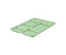Carlisle 614R - Right-Hand Compartment Tray - 6 Compartments - 5 Colors - 10"x14", Green