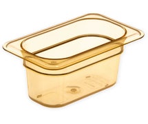 Carlisle StorPlus High Heat Food Pan 4" Deep, 1/9 Size, Amber