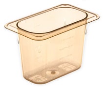 Carlisle 30888 StorPlus Ninth-Size High Heat Food Pan, 6" Deep, Amber