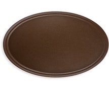 Carlisle 3100GR2076 Griptite 2 Serving Tray, 31"L X 24"W, Oval, Brown