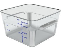 Carlisle 1195407 StorPlus Polycarbonate Square Food Storage Container 12 qt, Clear