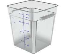 Carlisle 1195607 StorPlus Polycarbonate Square Food Storage Container 22 qt, Clear