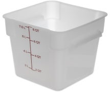 Carlisle 11963PE02 StorPlus Polyethylene Square Food Storage Container 8 qt, White