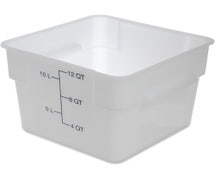 Carlisle 11964PE02 StorPlus Polyethylene Square Food Storage Container 18 qt, White