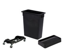 Carlisle 342023 TrimLine Waste Container with Lid and Carlisle 36921003 Dolly