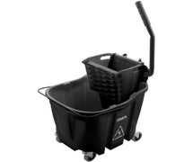 Carlisle 8690403 OmniFit 35-Quart Mop Bucket Combo with Side Press Wringer, Black