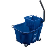 Carlisle 8690414 OmniFit 35-Quart Mop Bucket Combo with Side Press Wringer, Blue