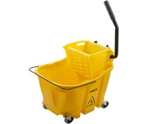 Carlisle 8690404 OmniFit 35-Quart Mop Bucket Combo with Side Press Wringer, Yellow