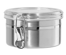 Oggi 5330 - Stainless Steel Storage Canister - 26 oz. Capacity - Acrylic Lid with Clamping Gaskets