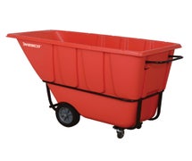 Wesco 272583 Heavy-Duty 1 Cubic Yard Tilt Truck, Red, 1,250 lb. Capacity