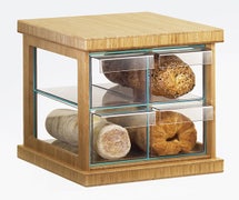 Bread Display Case - Bamboo Frame, 16-1/2"Wx15"Dx15"H