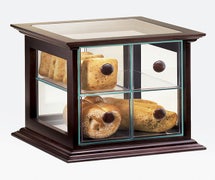 Cal-Mil 813-52 Bread Display Case - Dark Wood Frame, 16-1/2"Wx15"Dx15-3/4"H