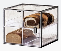 Four Compartment Bread Case - Acrylic, 13"Wx12-1/2"Dx13"H