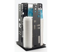Squared Revolving Cup/Lid Dispenser - Black