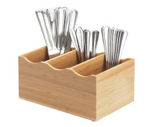 Cal-Mil 1244 Bamboo Flatware Holder - 8-1/4"Wx4-3/4"Dx5-1/2"H