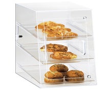 Cal-MIl 263-S Acrylic Bakery Case - Doors In Front and Back With 10"Wx14"D Clear Trays