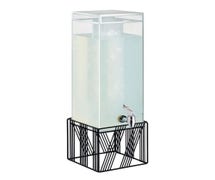 Cal-Mil 4102-3-13 Portland 3 Gallon Beverage Dispenser, Black Wire Stand, Clear Acrylic Body