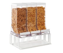 Cal-Mil 4108-15 Portland Cereal Dispenser, (3) 9.8L Capacity Bins, White Base