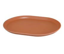 Cal-Mil 22018-109 Hundson Low Rim Melamine Platter, 14"Wx11-1/4"D, Terra Cotta