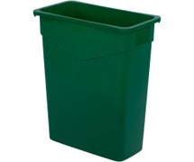 Carlisle 34202309 Trimline 23-Gallon Slim Rectangular Trash Can, Green