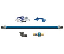 Dormont 1675BPQR72PS 3/4 IN ID, 72 IN Length, SS Moveable Gas Connector, SS Braided, PVC Coated, Push to Connect Quick Disconnect, RDC, Safety-Set