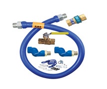 Dormont 1650KIT2S60 1/2 IN ID, 60 IN Length, Moveable Gas Connector Kit, Connector, Quick Disconnect, Full Port Valve, 2 Swivels