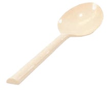 Polycarbonate Flatware Bamboo Style 7"L Oval Soup Spoon, Yellow