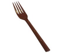 Polycarbonate Flatware Bamboo Style 6"L Fork, Yellow