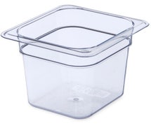 Carlisle 3068507 6" Deep StorPlus Food Pan 1/6 Size, Clear