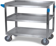 Carlisle UC7032133 3 Shelf Stainless Steel Utility Cart 700 lb Capacity 21" W x  33"L - Stainless Steel