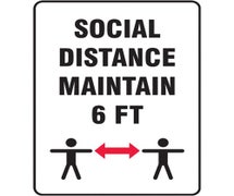 Accuform MGNF549VP - Social Distance Maintain 6 FT