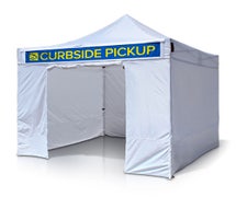 Instent 230356 - Vendor Tent Kit with Wall Set - 10'x10' Commercial Steel Tent