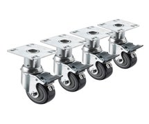 Krowne Metal 28-135S 6"&ndash;7" Adjustable Height 3.5"x3.5" Plate Caster with Front Brake, Set of 4